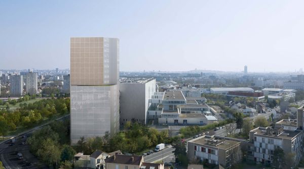 Construction de l'extension des archives nationales sur le site de Pierrefitte-sur-Seine